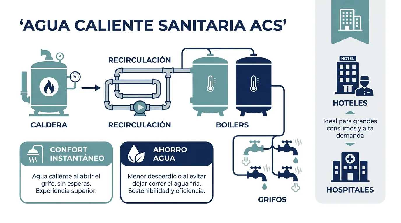 Beneficios de Agua caliente sanitaria (ACS) — Water Master México
