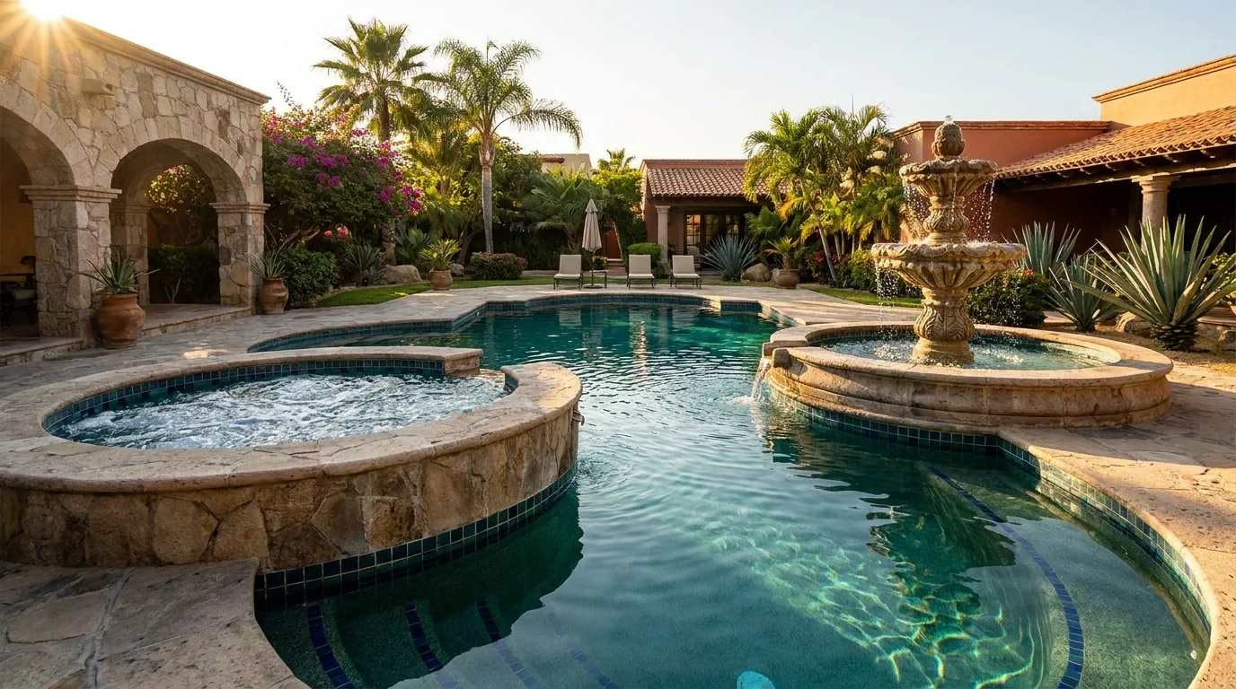 Albercas, jacuzzis y fuentes — instalación profesional Water Master México