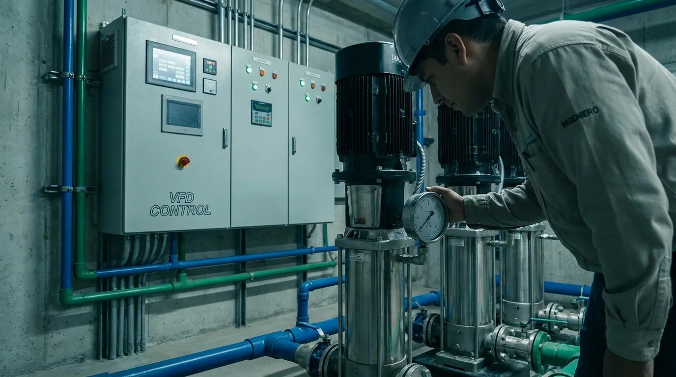 Bombeo y presión constante — instalación profesional Water Master México
