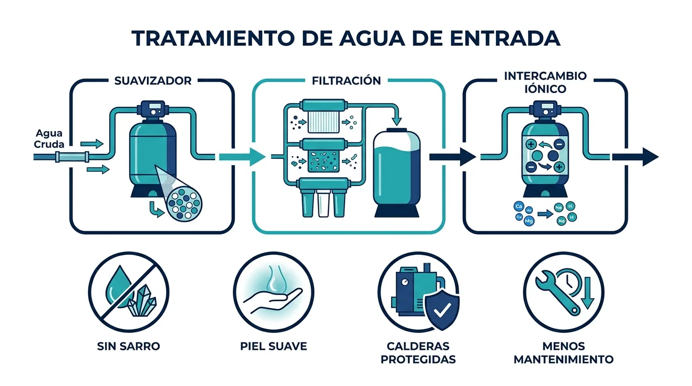 Beneficios de Tratamiento de agua de entrada — Water Master México